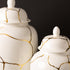 Gold & White Patterned Jar